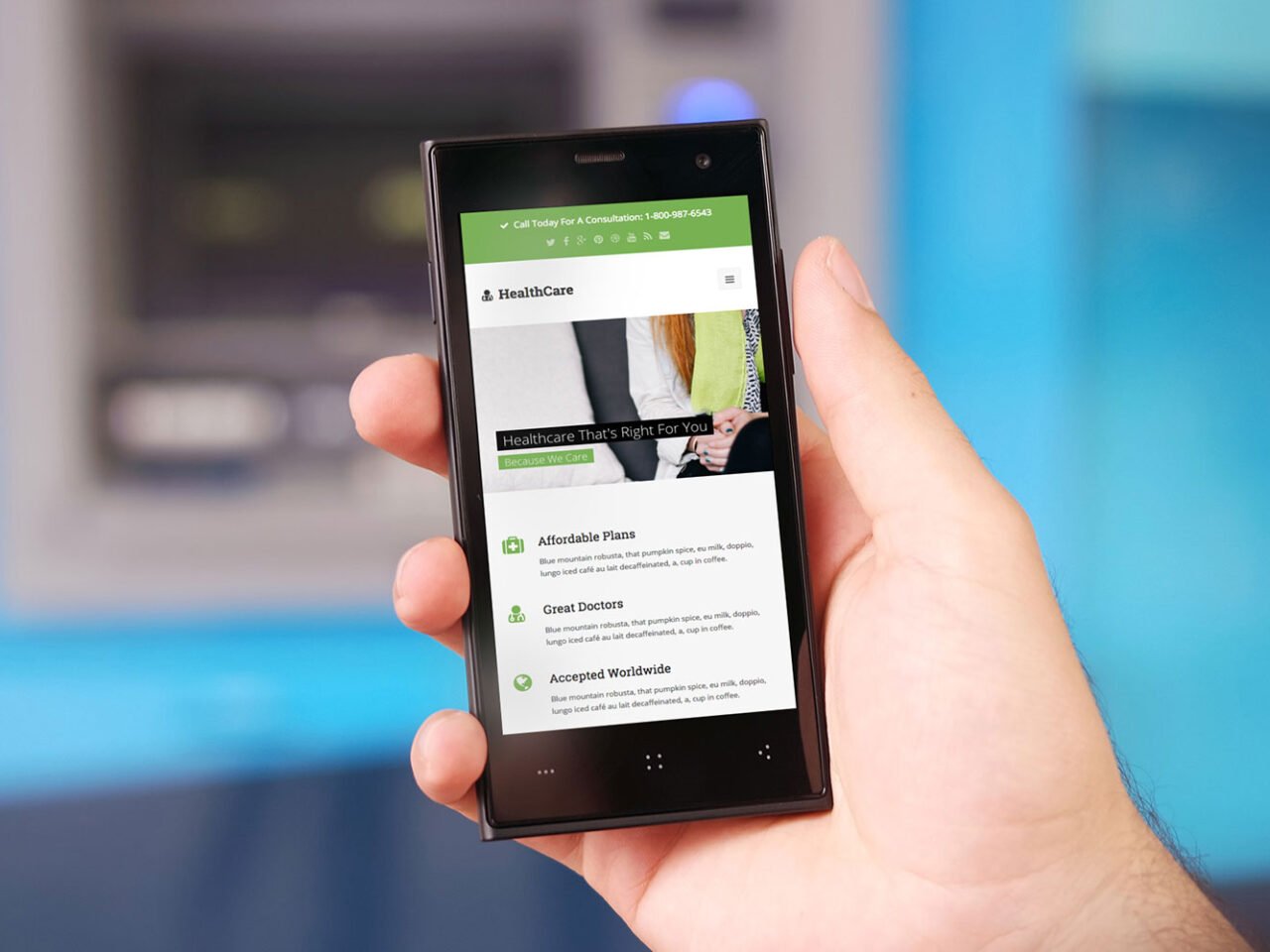 Healthcare Mobile Website